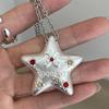 Colar Versátil para Camadas Corrente de Pescoço com Pingente de Estrela Geométrica e Detalhe de Zircônia Brilhante para Uso Diário