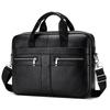Echte Leder Herren Aktentasche Tragbare Büro Handtasche für Laptoptasche Hohe Qualität Business Messenger Umhängetaschen Reisen