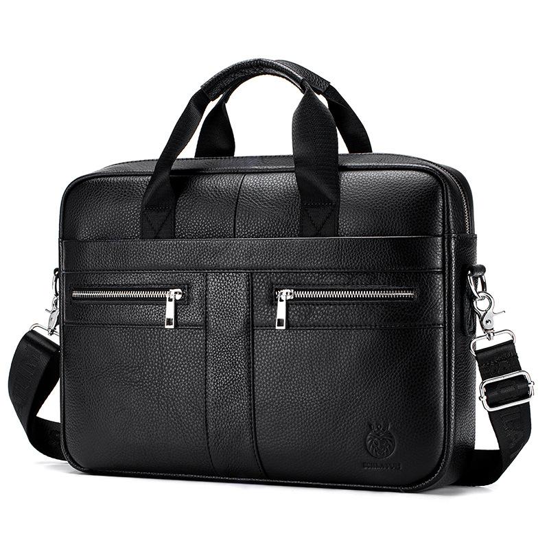 Echte Leder Herren Aktentasche Tragbare Büro Handtasche für Laptoptasche Hohe Qualität Business Messenger Umhängetaschen Reisen