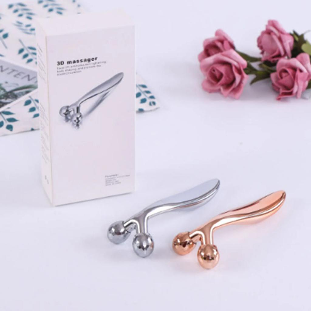 3D Roller Face Massager Y Shape 360 Rotate Thin Body Slimming Shaping Muscles Relaxation Wrinkle Remover Facial Massager Tools