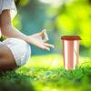 Kupfer Trinkbecher mit Deckel, 1 Stück, 480 ml, Kupfer | 100% auslaufsicher | Büro | Fitnessstudio | Yoga | Zuhause | Küche | Wandern