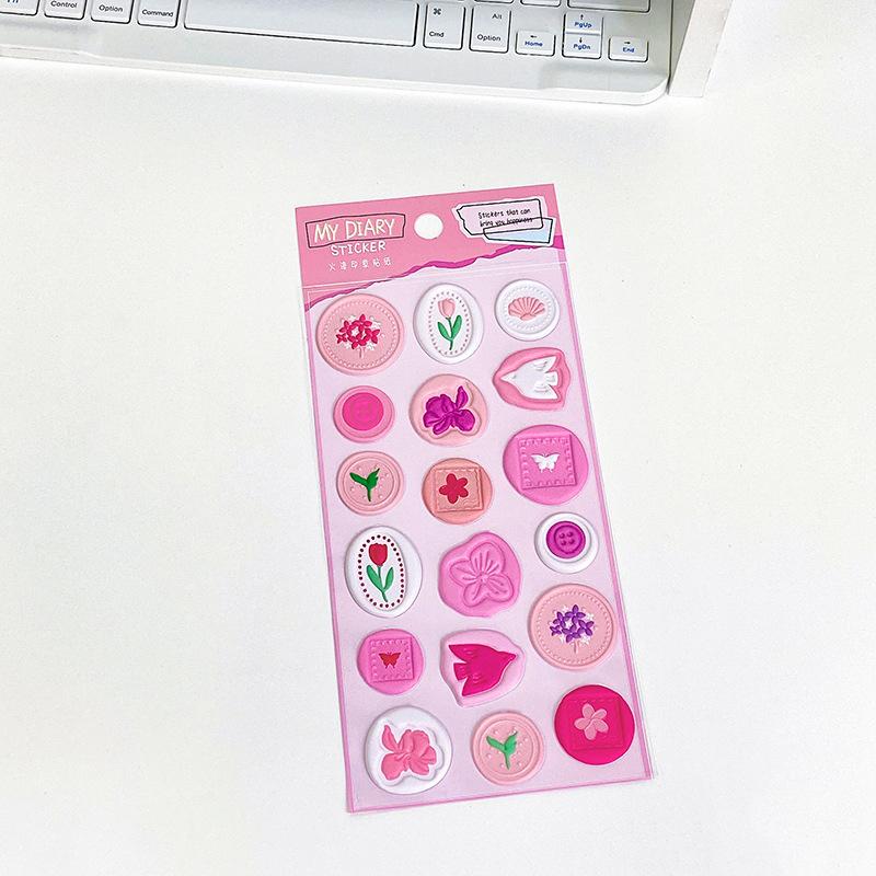 3D Wax Seal Stickers Cartoon 3D Stamp Stickers Envelope Sealing Sticker Invitation Envelope Stickers Decorative Scrapbook DIY