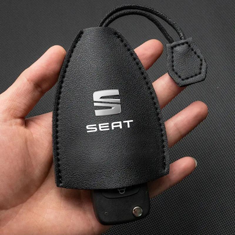 1Pcs Car Key Protection Shell Bag Car Key Case Cover Car Keychain for SEAT Leon FR 5 6 MII Altea 5F Ibiza Toledo Cordoba Alhambra MK3