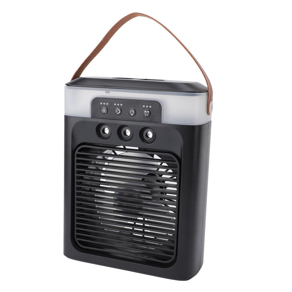 Portable Misting Fan 400ml Water Tank USB Desktop Essential Oil Aromatherapy Air Cooling Fan for Office Bedroom Black