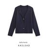 Kaslead New Arrival Women's Clothing Fashion Style Fashion Minimalist Flower Shape Button Decoration Knitting Outwear 2142102