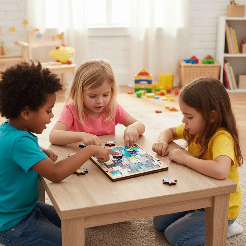 Educational Wooden Puzzles Special-shaped Cat Jigsaw Creative Cat Puzzles Kids Toy