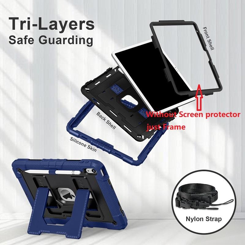 Funda for IPad 7th 8th 9th Generation 10.2 Case IPad 11th Gen 11 10th 10.9 Shockproof Safe PC Silicon Hybrid Stand Tablet Cover