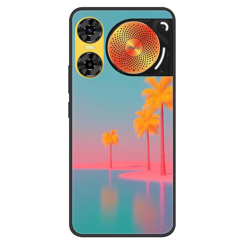For ZTE Nubia Music 2 Case 2025 New 5G Fashion Flower Soft Silicone Shockproof Bumper For nubia Music2 5G Strip Phone Back Cover