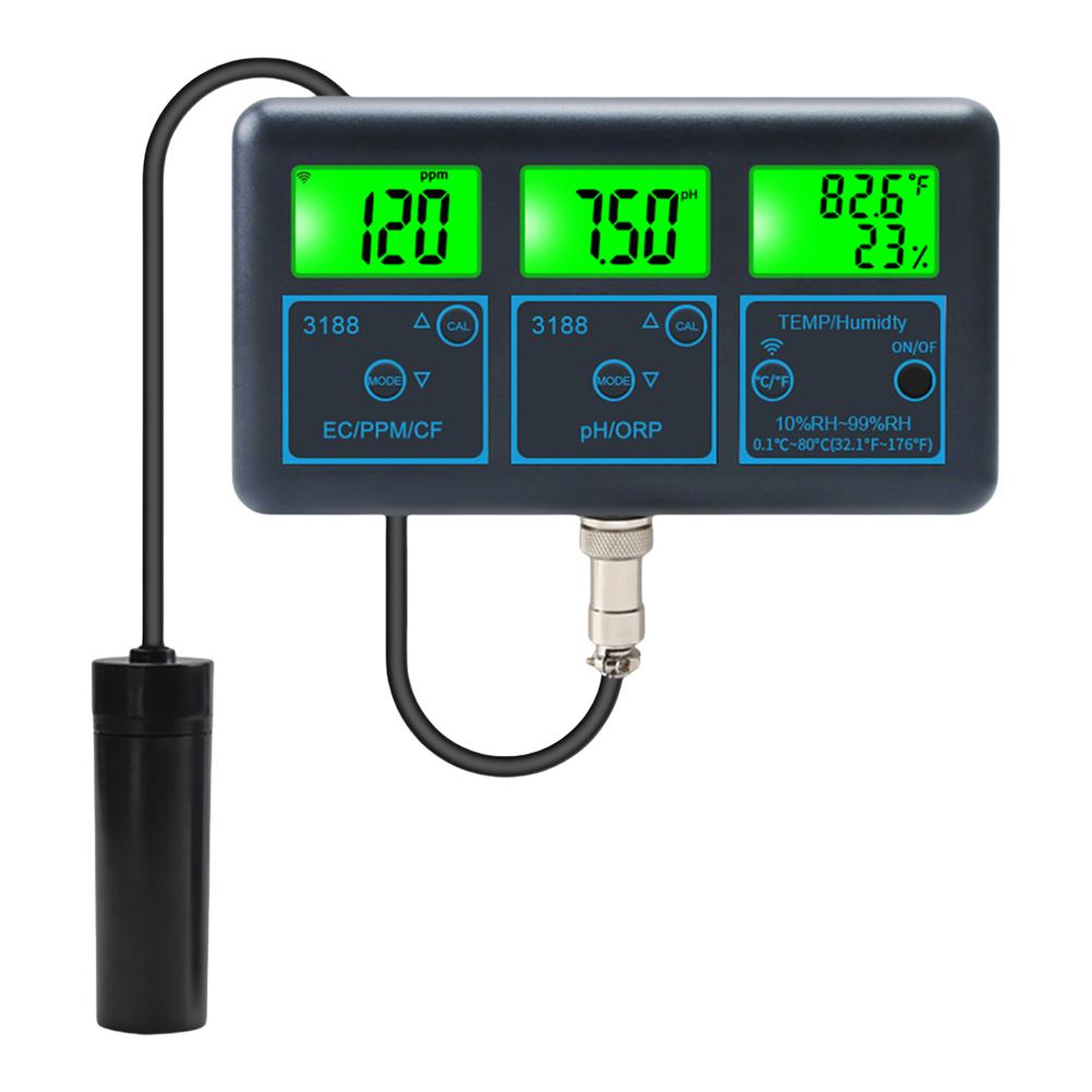 WiFi 7 in 1 Water Quality Test Gauge Backlight Water Quality Detector Multi-Parameter Water Analyzer for Swimming Pool