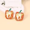 Amazon's New Cartoon Creative Cute Pumpkin Shape Earrings, Personalized Festival Theme Exaggerated Fashion Stud Earrings
