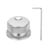 Uxcell Universal Volume and Tone Control Knob with Oval Groove Indicator for Silver 1/4" (6mm) Guitar, 34x20mm,