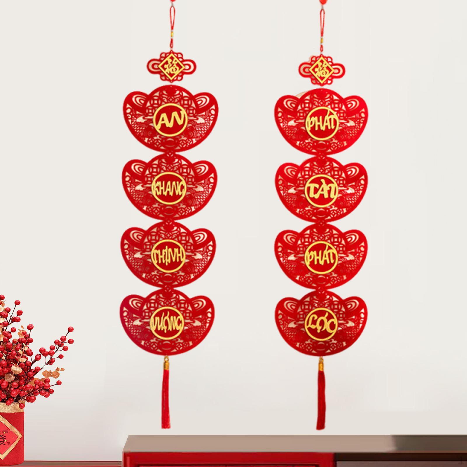 

2 шт. вьетнамские годовые подвесные куплеты благословение подвески украшения для Style B