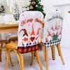 Old Forest Whimsical Man Theme Christmas Chair Cover In Stylish Checkered Patterns For Holiday Festivities