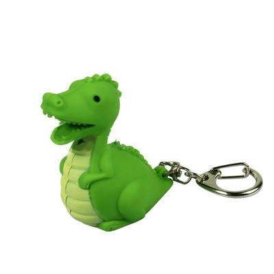 Kreativer LED-Licht-Sound, süßer Dinosaurier-Schlüsselanhänger, Anhänger, Dekor, Schlüsselanhänger, Ornament