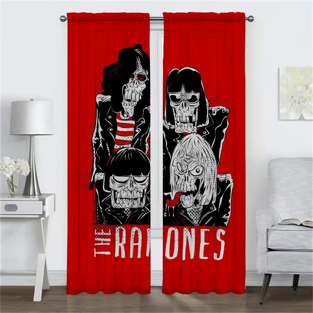Partition Ramones Modern Living Room Curtains for Camera Shades Home Interior Curtains 2 Pieces Tulle for Bedroom Window Curtain