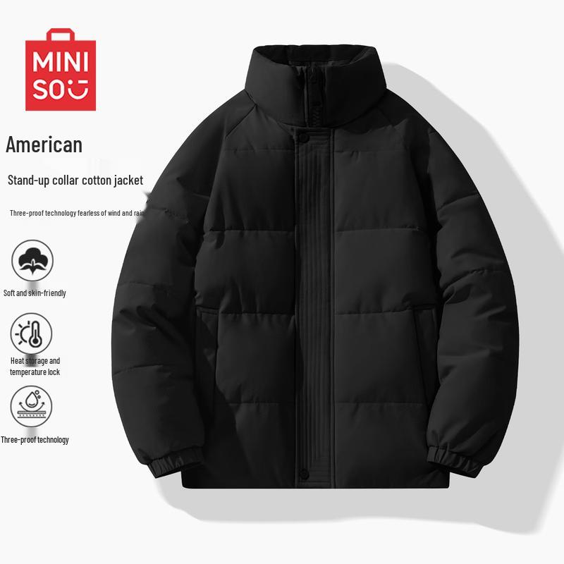 

MINISO Men s Winter Stand-Collar Padded Jacket 3XL