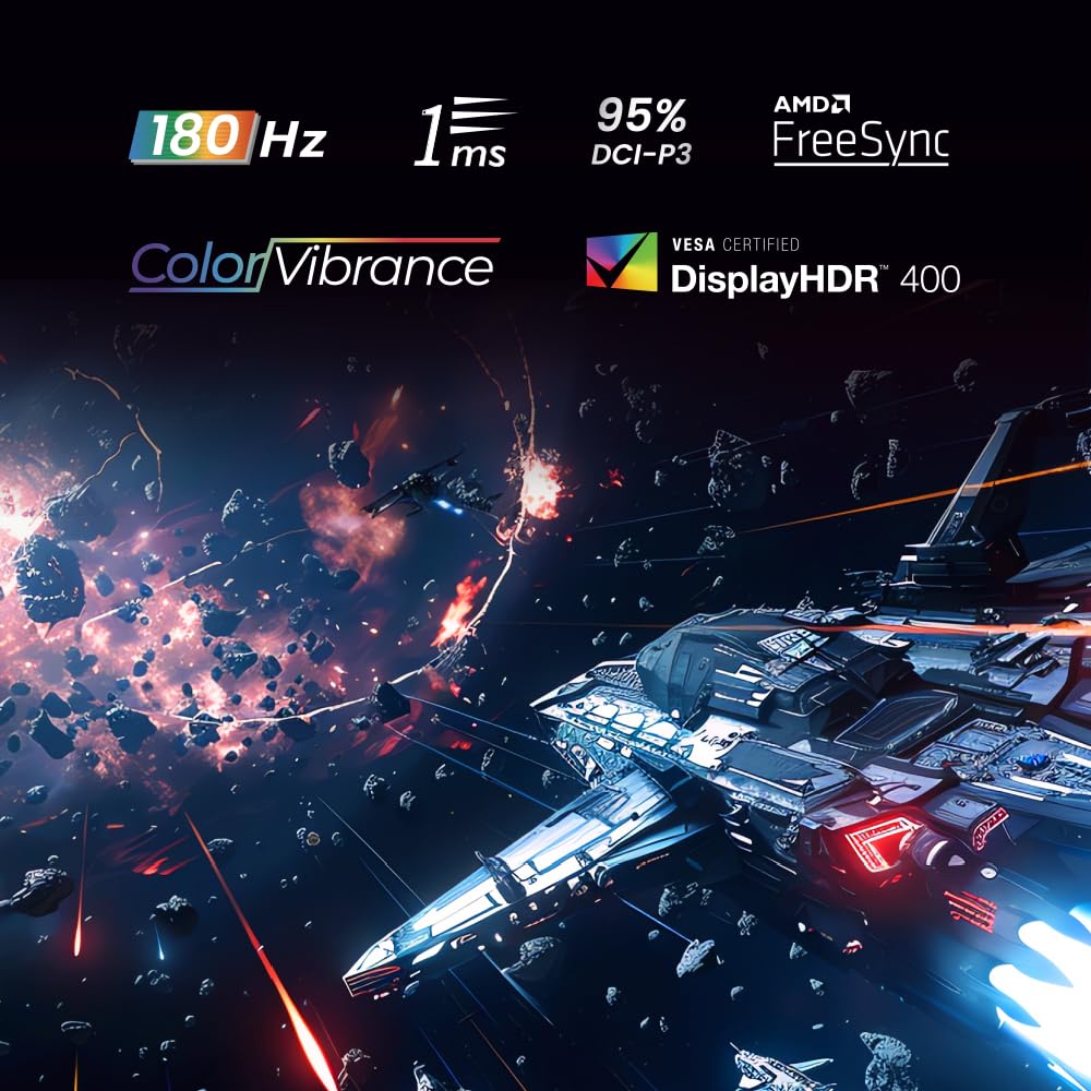 BenQ Japan BenQ MOBIUZ EX271 Gaming-Monitor mit Lautsprechern x mit automatischer Helligkeitsregelung (27 Zoll/Full HD/180Hz/1ms/HDR 400/Ausgestattet (2,5 W