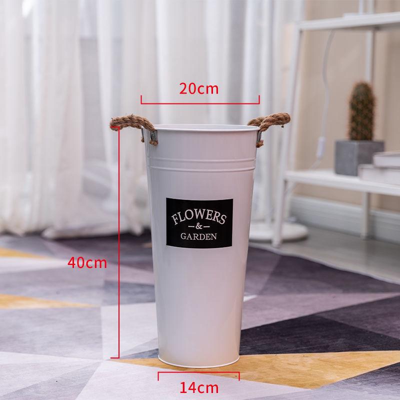 Creative Tin Flower Pot: Dried & Fresh Flower Arrangement Vase for Home or Flower Shop Use