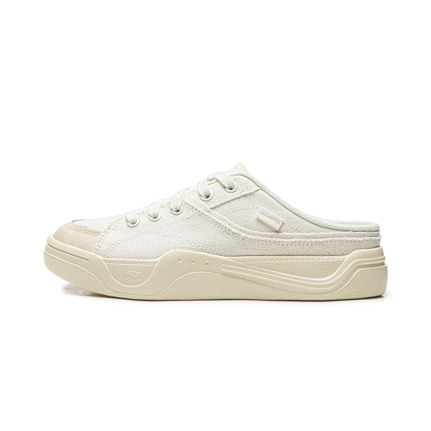 

Li Ning Light Sail Мюли Удобные Модные Классические Универсальные Нескользящие Дышащие Кеды для Скейтбординга Женские кроссовки Шампанское-Белый AGCW182-2 35