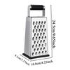 Stainless Steel Standing Cheese Grater Four-Sided Non-Slip Handle Kitchen Gadgets For Slicing Vegetable Ginger Potato Meal Prep