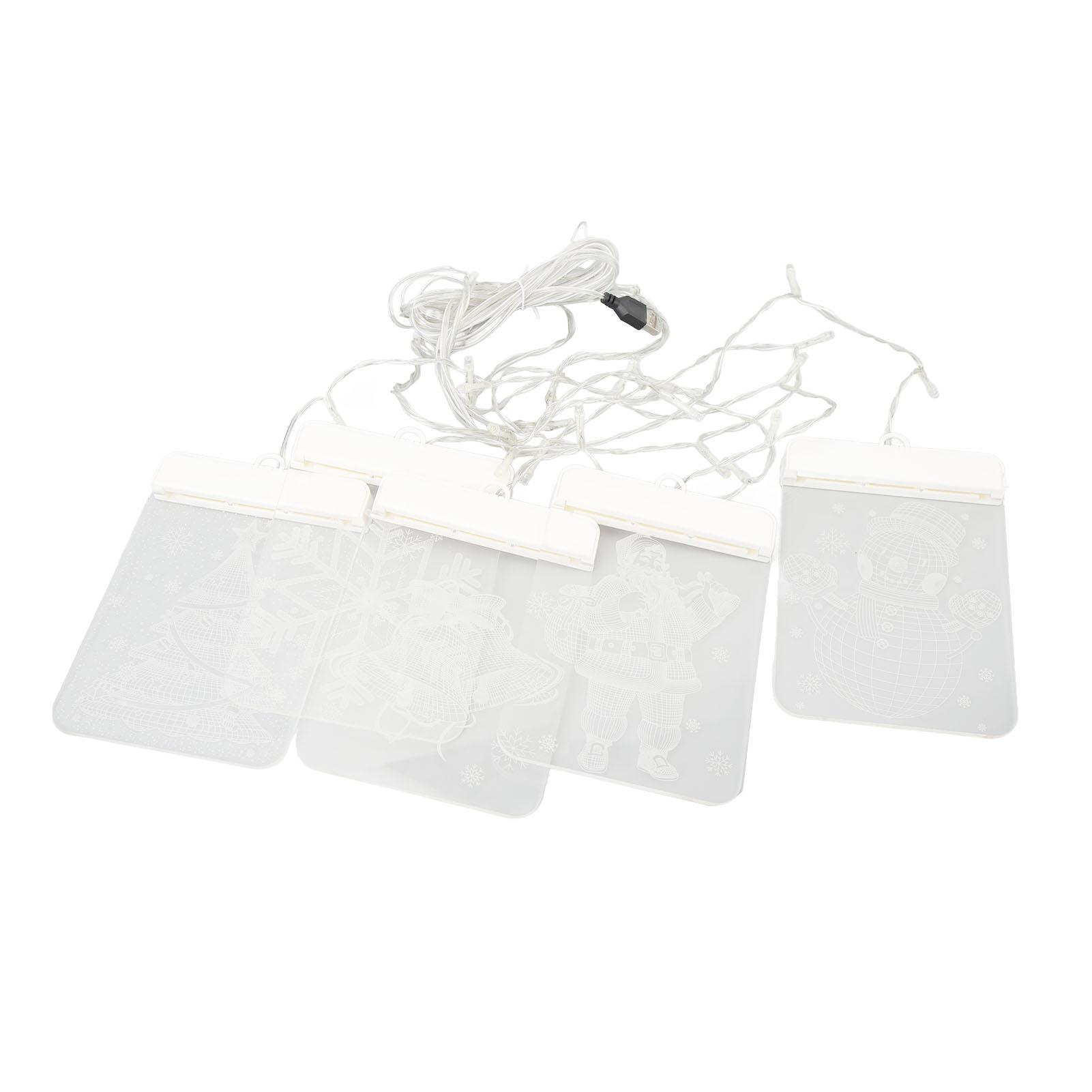 

Рождественский декоративный оконный светильник LED Различные узоры лазерной гравировки Теплый свет USB-зарядка