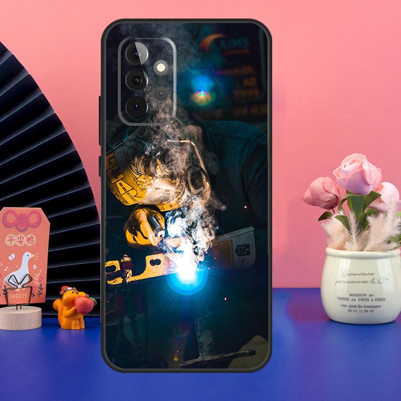 Welder Welding Hot Metal Worker Case For Samsung Galaxy A54 A34 A24 A14 A73 A53 A33 A23 A13 A52 A32 A22 A12 A51 A71 Cover