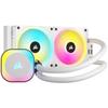 Refroidissement PC - CORSAIR - CW-9061005-WW - iCUE LINK H100i RGB Liquid CPU Cooler with QX120 RGB Fans - White