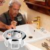 1Pcs Plastic Sink Hole Overflow Cover for Kitchen Bathroom Basin Trim Bath Drain Cap Sink Wash Basin Round Overflow Ring Plug