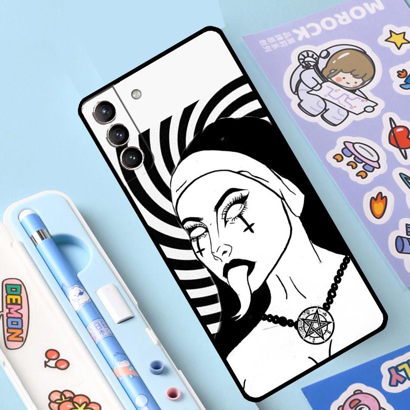Satan Satanic Nun Cover For Samsung Galaxy S23 S21 FE S20 FE S22 Plus Note 20 Ultra Note 10 S8 S9 S10 Plus Case