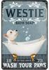 Dog Bath Soap Metal Tin Sign Vintage Rustic Wash Room Wall Decor Poster Man Cave Coffee Shop Bar Plaques Iron Painting Pictur