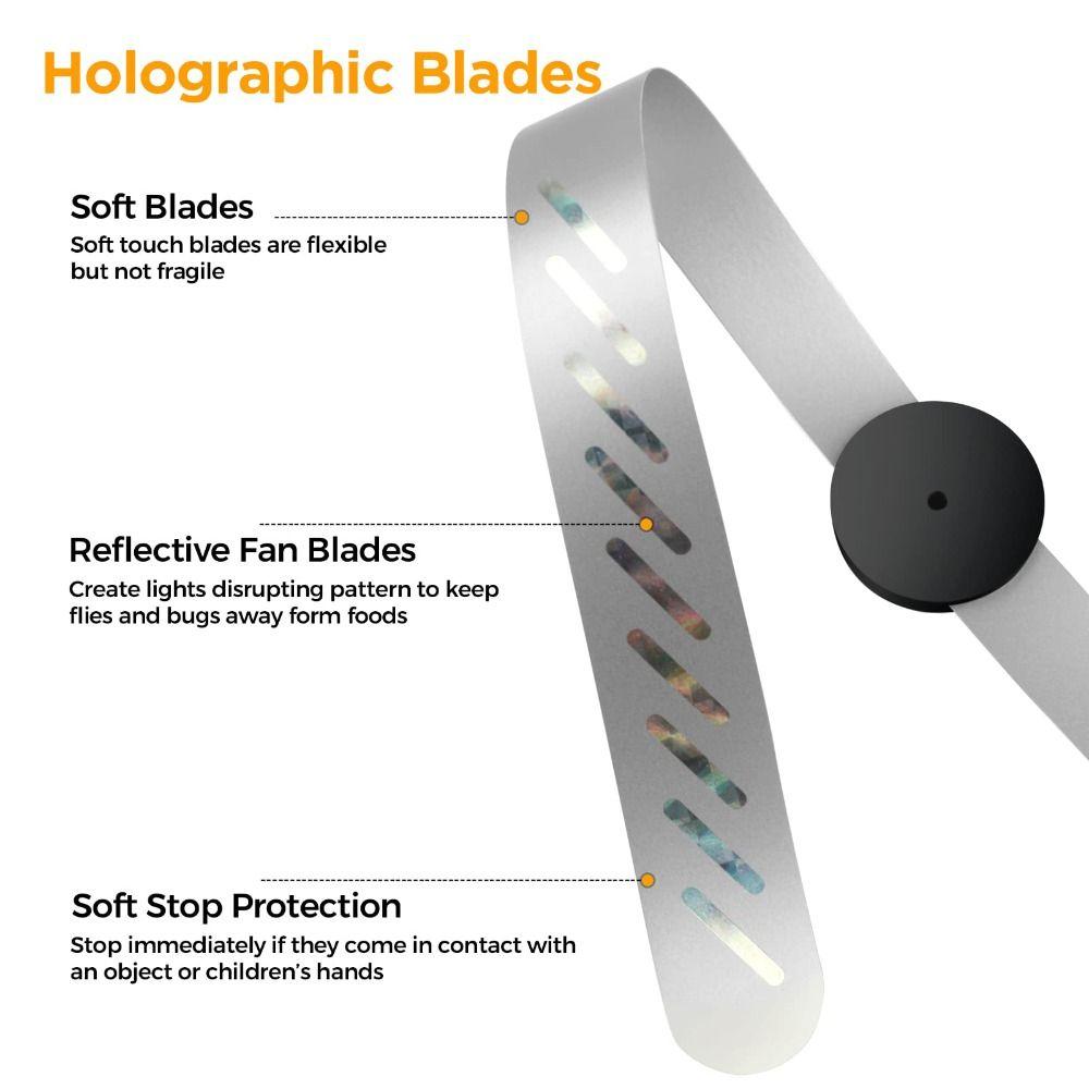 Battery Powered Fly Repellent Fan Hangable Mosquito Control Durable Fluttering Fan  Indoor Outdoor