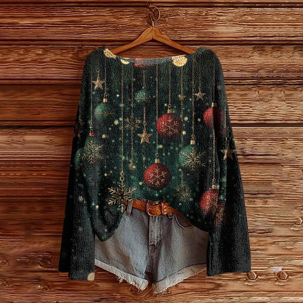 Women's Round Neck Lightweight Sweater Casual Long Sleeve Knit Pullover