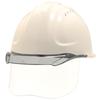 DIC Plastics Work Helmet with Shield and Ventilated Aero Mesh Heat Barrier, SYA-CSV-SFE4M-M2, Heat-Shielding White/Smoke