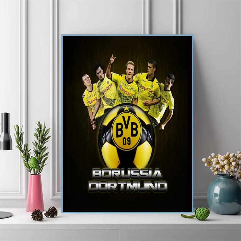 Dortmund Pattern  3pcs 100% Round Full Drill 5D DIY Diamond Painting Embroidery Cross Stitch Rhinestone Décor