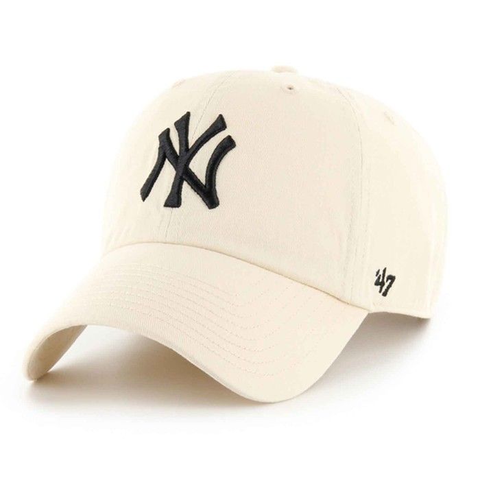 47 Brand Strapback Cap - CLEAN UP New York Yankees Natural