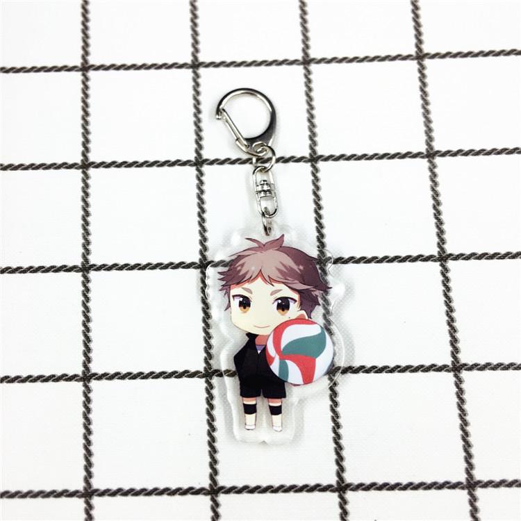 Haikyuu!! Double-Sided Keychain Pendant: Hinata, Kageyama, Kenma