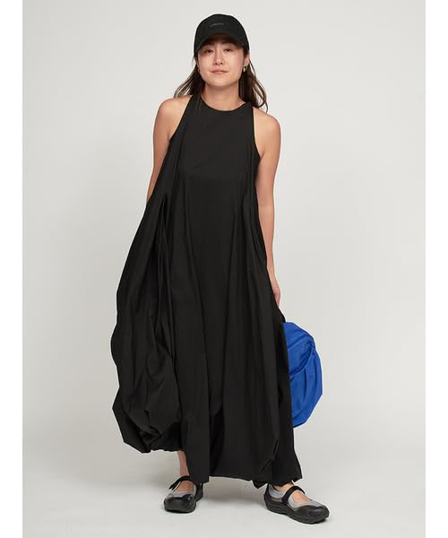 Emi Nylon Sheer Volume Black Women's Dress, 13WFO252025,