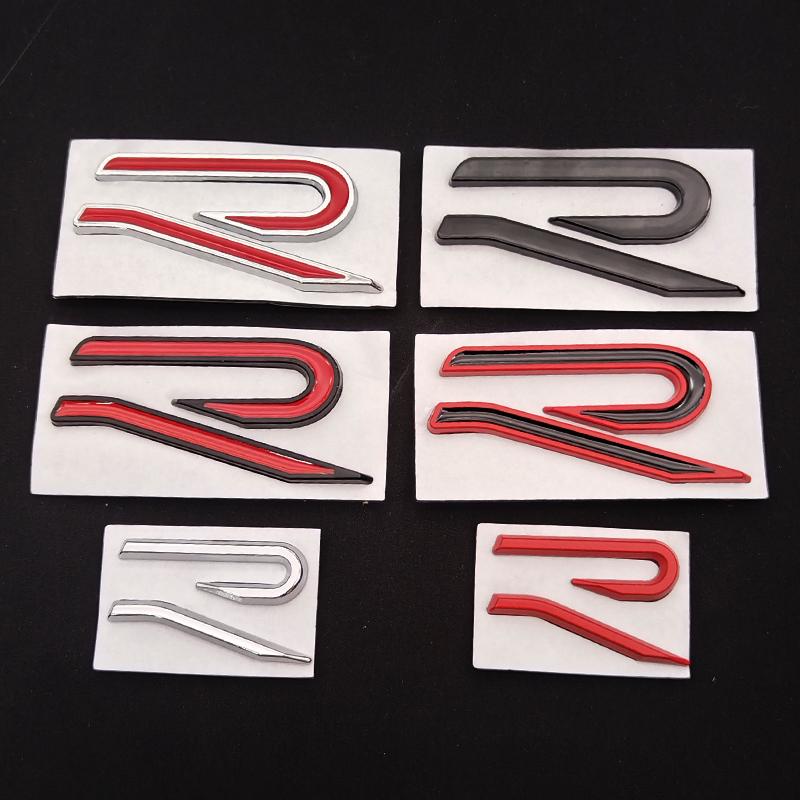 Für VW Volkswagen 2026 Neues 3D Metall R Logo Emblem Autokarosserie Heckklappenaufkleber für VW Volkswagen GTI R Rline Golf Be