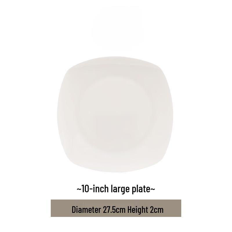 Moode Lanka Nordic Pure White Ceramic Dinner Plate