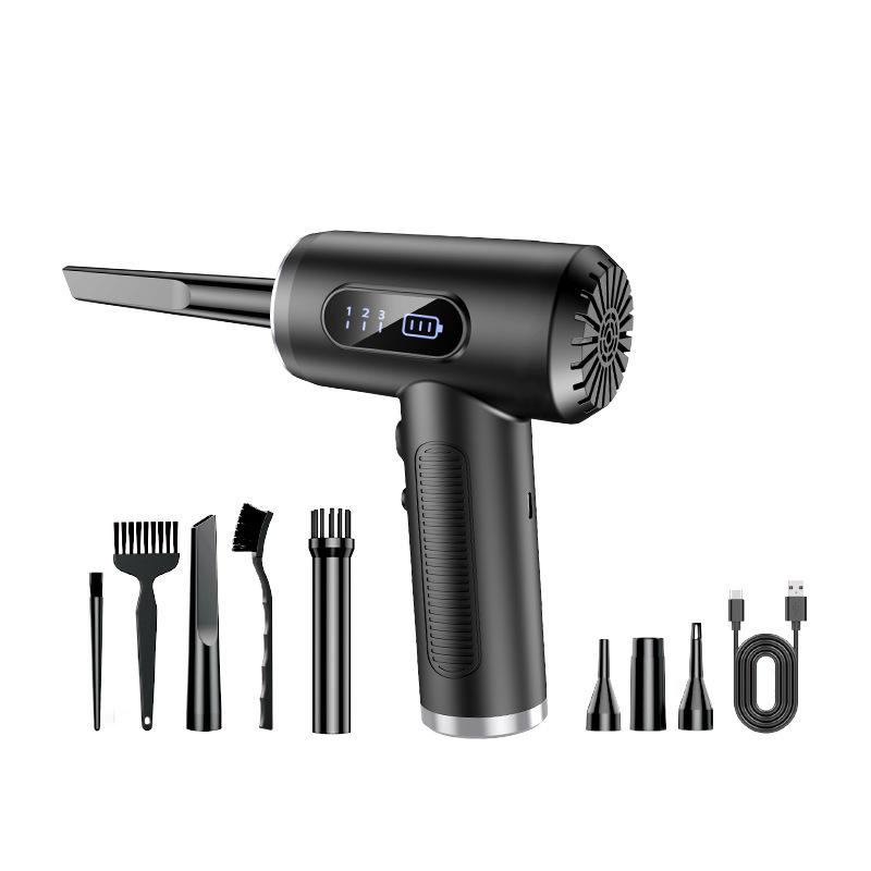 High-Power Wireless Dust Blower: 50000RPM Handheld with Blow & Suction for Computer, Case, & Keyboard