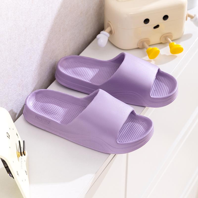 Purple Women Shoes Summer Slippers Flip Flops Indoor Home Mute Shoes EVA Soft-soled Shoes Cloud Slides Couples Non-slip Sandals