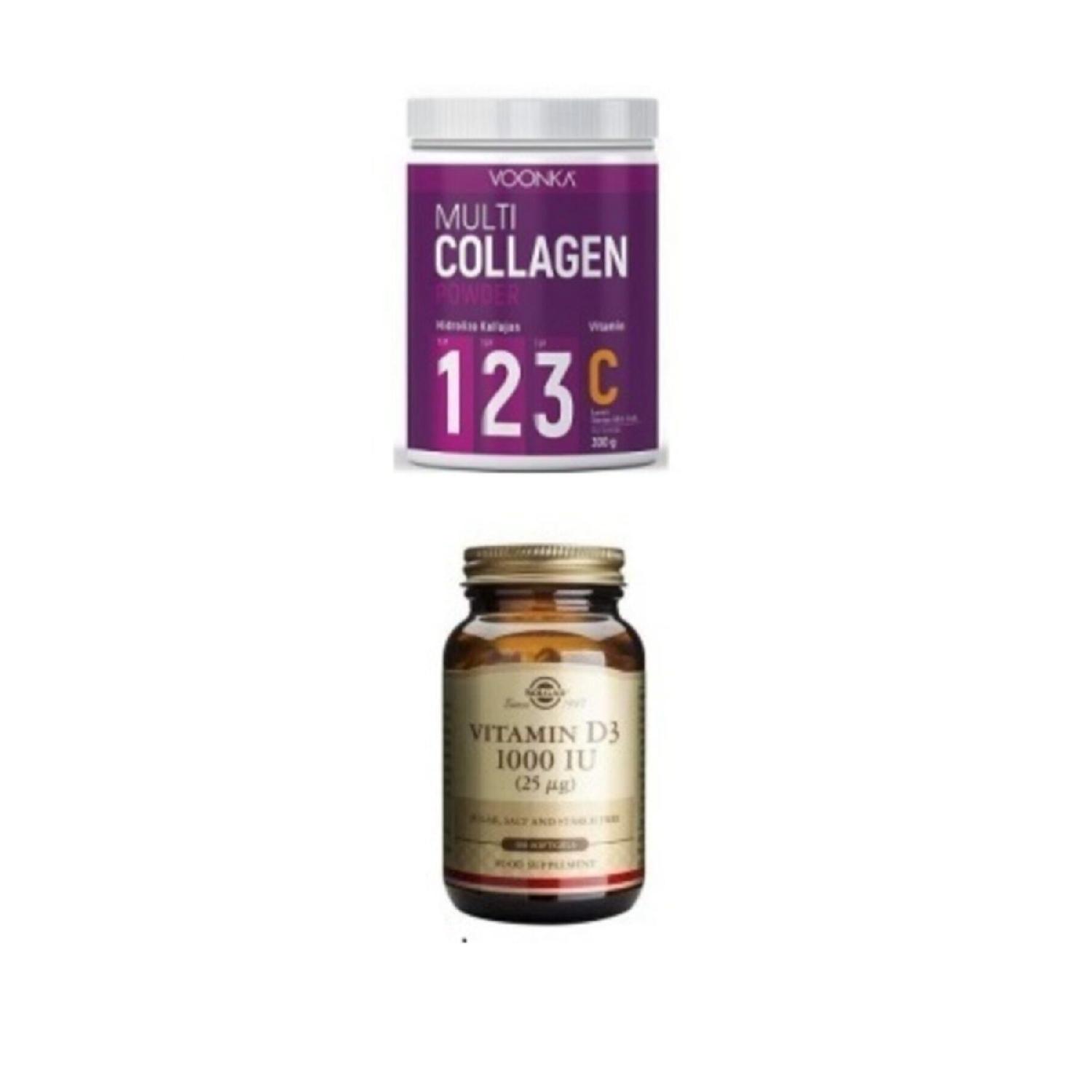 

Multi Collagen Powder (type 1,2,3) D3 1000 Iu (25 Mcg) 100 Capsules