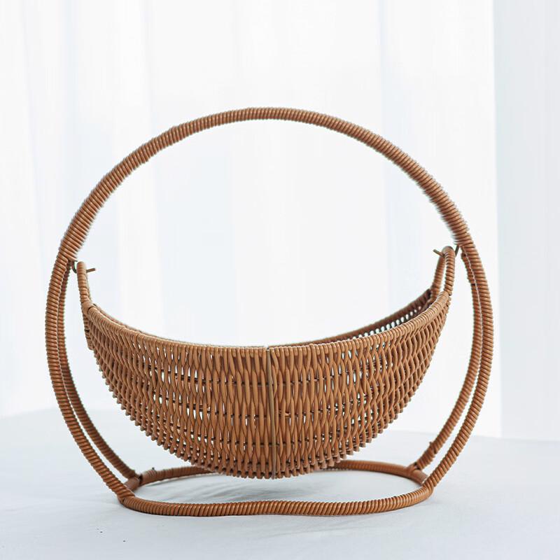 Creative Rattan-Look Plastic Fruit & Snack Basket