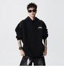 Men's Autumn Black Demon Cat Print Heavyweight Loose Fit Hoodie
