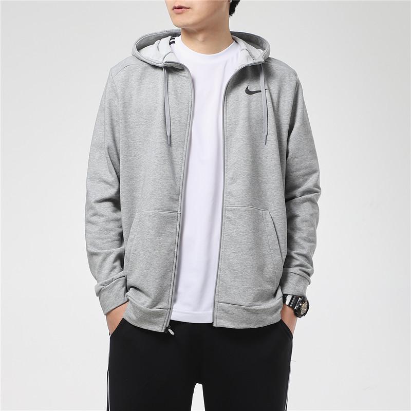 Nike Dry Hoodie Full-Zip Fleece Jacket Men Outerwear Light-Grey CZ6377-063