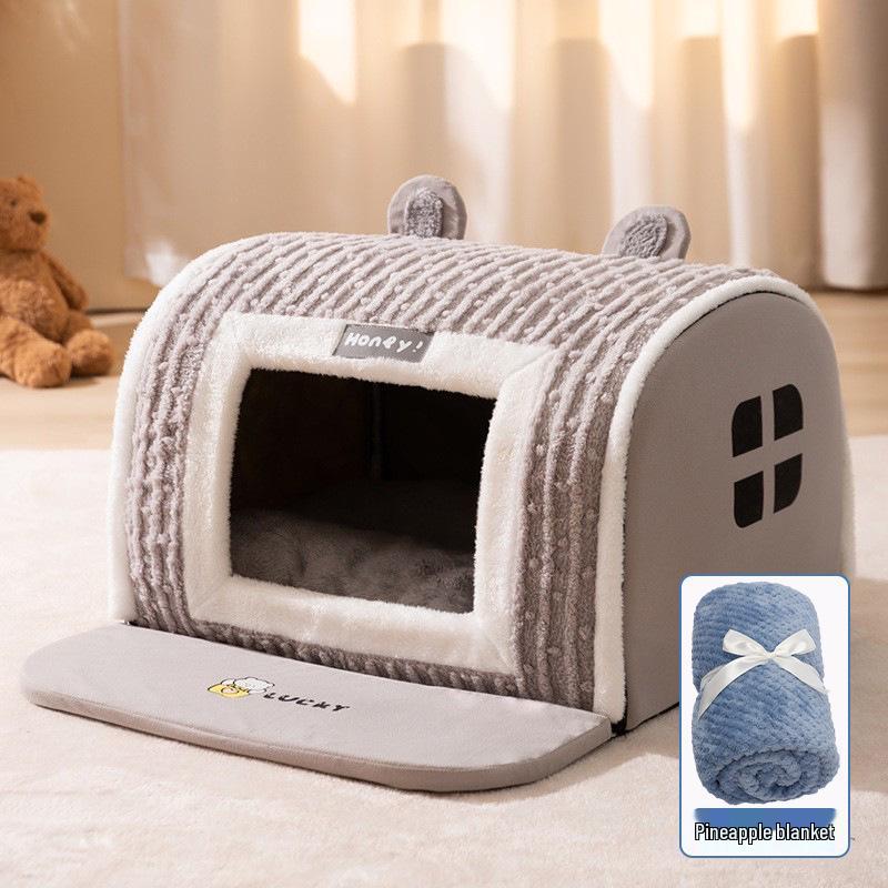 Four Seasons Washable Dog & Cat Bed: Removable, Warm Sofa Cushion for Dogs & Cats of All Sizes