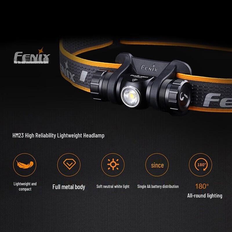 

FENIX HM23 Повністю металевий налобний ліхтар 240 люмен