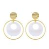 European & American Large Geometric Resin Hoop Earrings for Women: Irregular Design
