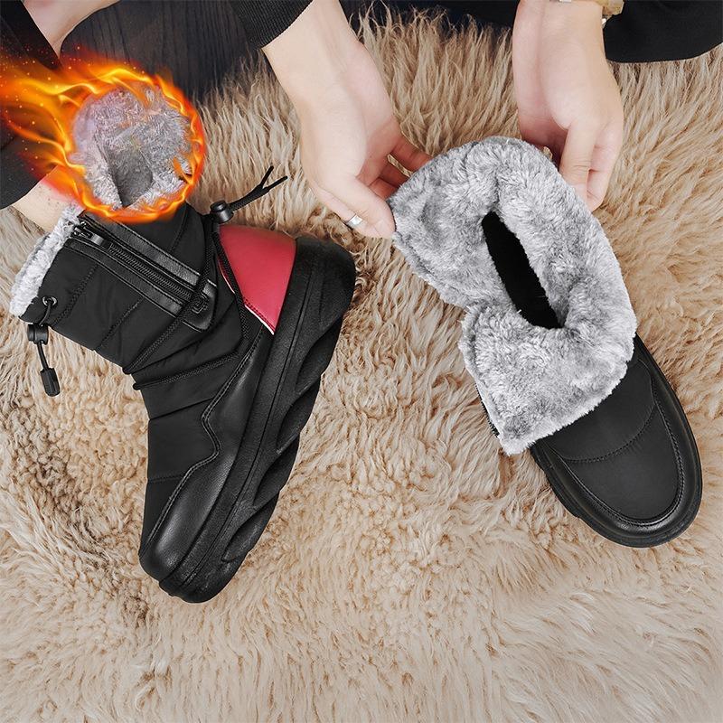 

Зимние новые походные ботинки большого размера, уличные походные ботинки, бархатные теплые снежные мужские ботинки, дорожные ботинки 41 чёрный