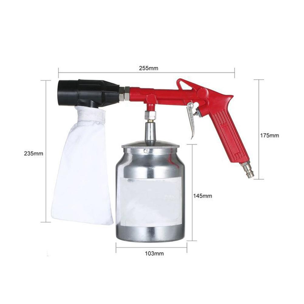 Pneumatic Air Sand Blaster 1/4inch 450ml Sandlasting Spray Gun Tool with 4 Nozzle Portable Sandblasting Gun for Removing Rust